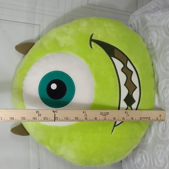 DISNEY Pixar Mike Wazowski Pajama Pouch Pillow Stuffy -Green Rare Monsters Inc. - Picture 3 of 10